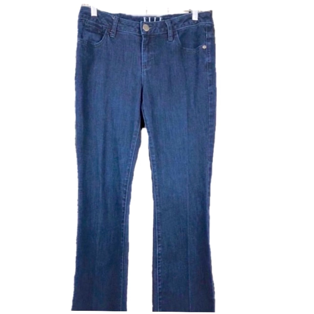ELLE Straight Dark Wash Denim Classic Blue Jeans size 4